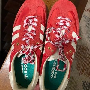 USED Adidas Japan x Wales Bonner Red Sambas in Red/White/Gum Men’s 7, Women’s 8